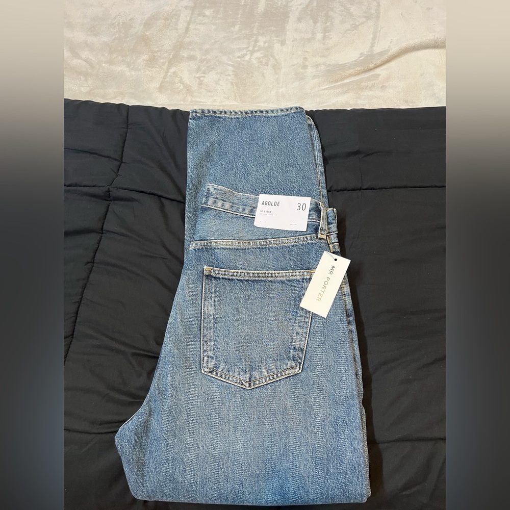 AGOLDE Net-Porter90's Jean Mid-Rise Loose Fit Sz:30 Orig:$320 - Picture 5 of 12